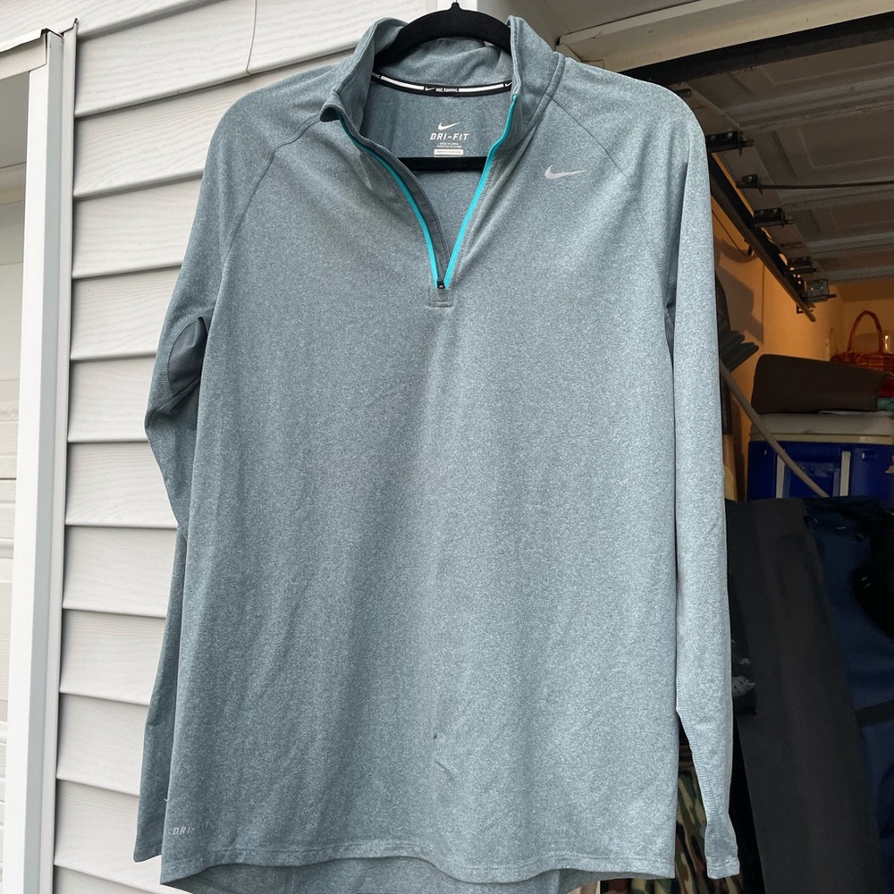 Nike running Drifit long sleeve top half zip
